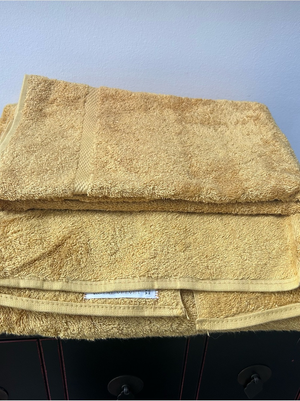 Fieldcrest Towels Vintage Golden Gold Color Cotton 1 Bath Towel & 1 Hand Towel